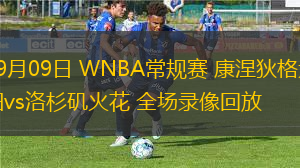 09月09日 WNBA常規(guī)賽 康涅狄格太陽vs洛杉磯火花 全場錄像回放